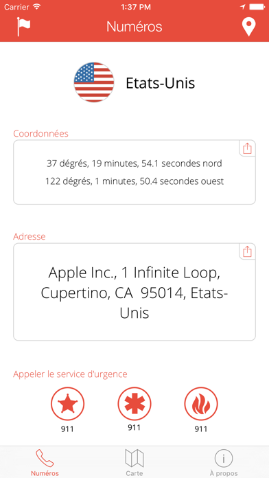 Screenshot #2 pour TripWhistle SOS mondial - Les numéros d'appel d'urgence internationaux (911, 112, etc.) pour les voyageurs à l'étranger