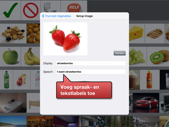 image2talk - communicatie door gesproken tekst en foto's iPad app afbeelding 4