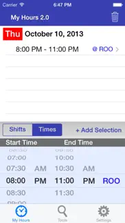 my hours 2.0 iphone screenshot 2