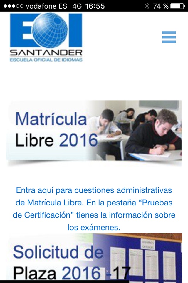 EOI Santander screenshot 3