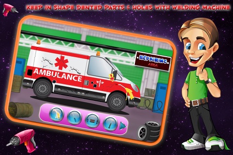 Ambulance Repair Shop - Crazy auto workshop salon & garage game screenshot 2