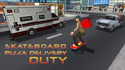 スケートボードピザの配達 - スピードボードに乗っ＆ピザ少年エミュレータゲームのおすすめ画像1