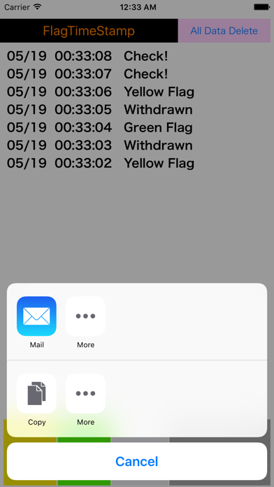 Flag Time Stamp app screenshot