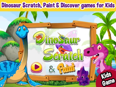 Screenshot #4 pour Dinosaurs Scratch & Paint Color Games