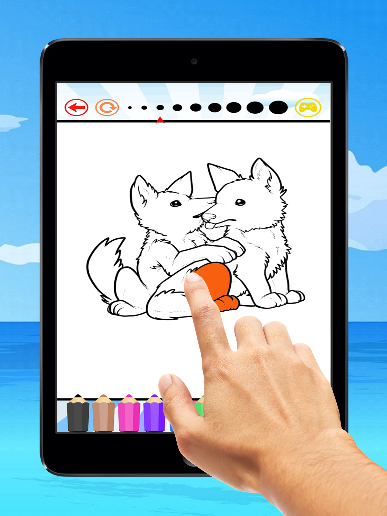 The Wolf Coloring Book: Learn to color and draw a wolf, hyena and more, Free games for children screenshot 6