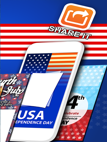 4th of July Greeting Cards - Create and Write Happy Independence Day eCard.s iPad screenshot