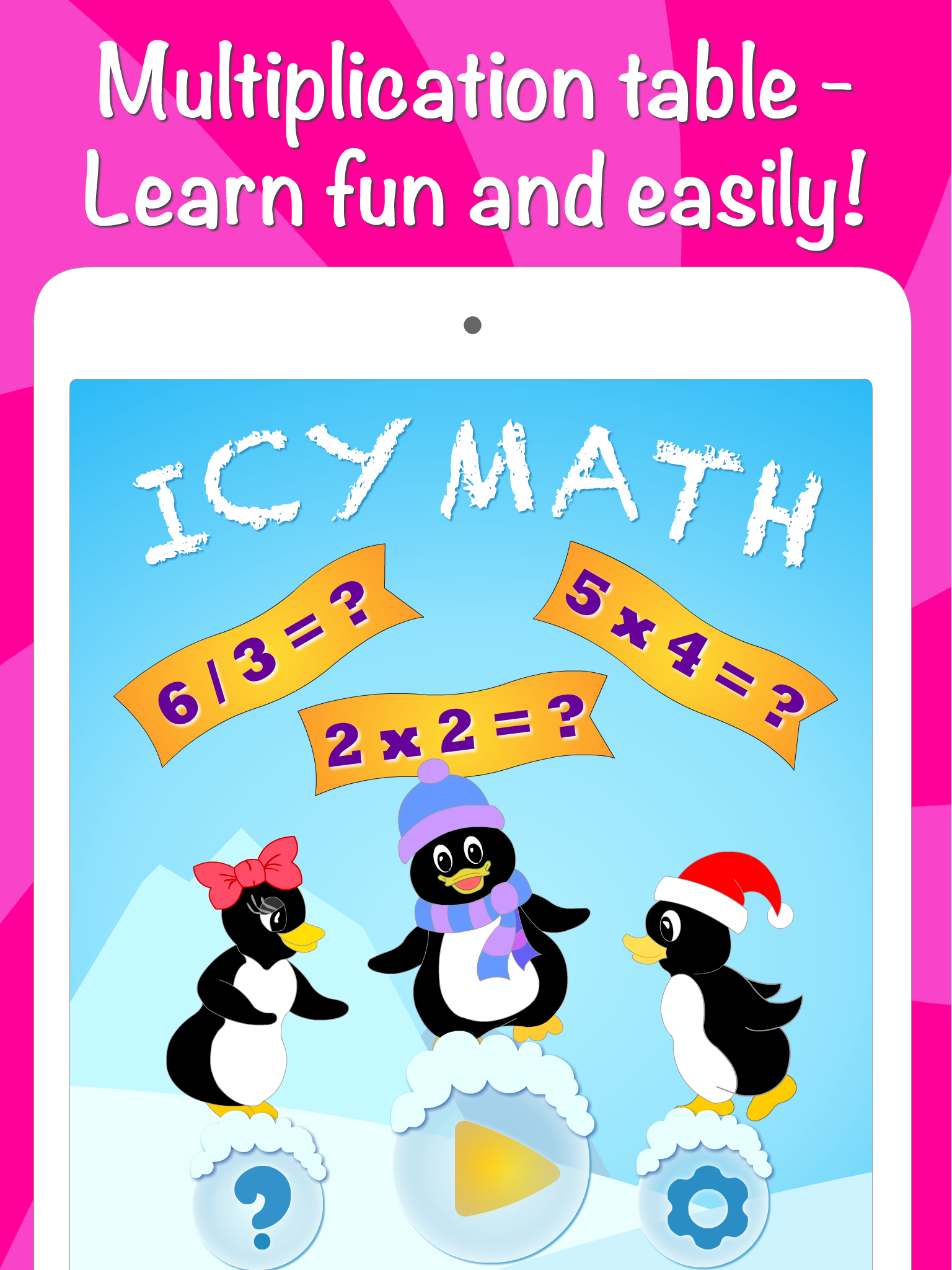 Icy Math Free - Multiplication times table for kids screenshot 6