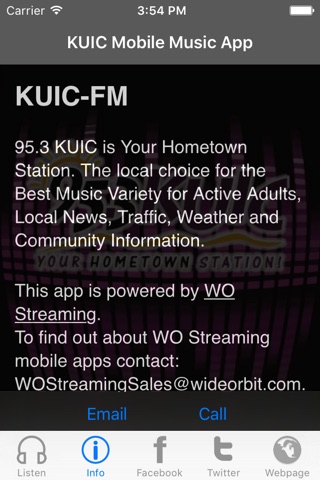 KUIC Mobile Music App screenshot 2