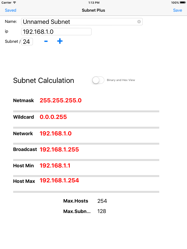 Subnet Plus - Subnet Calculator