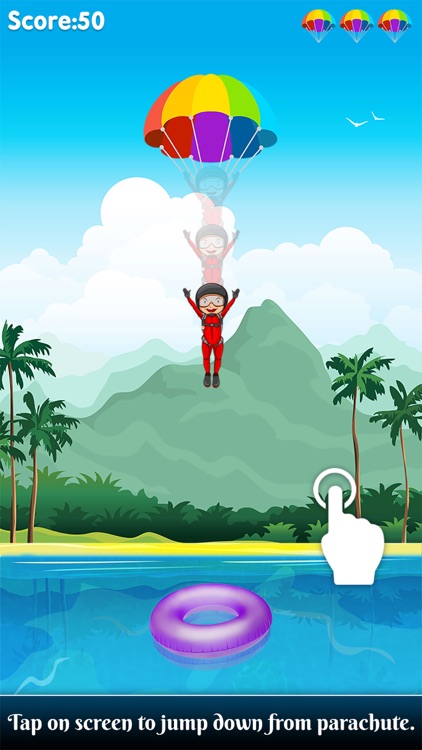 Parachute jump – A sky diving air stunt game