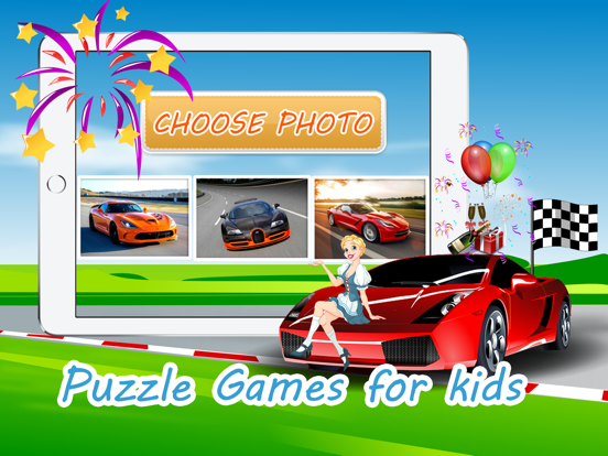 Kids Puzzle Games for Toddlers : Supercars vs Sports Cars iPad screenshot