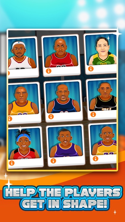 Basketball Fat to Fit Gym - real sports stars jump-ing & run shoot toss game for kids!