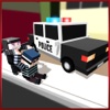 Police Cube Car Craft Sim 3D - Blocky Racing Roads Fever