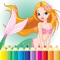 Princess & Mermaid Coloring Book - All In 1 Sea Drawing