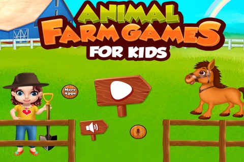 動物農場 子供と女の子のためのこのゲームで動物や農業活動 - 無料ゲーム  子供のためのゲームのおすすめ画像1