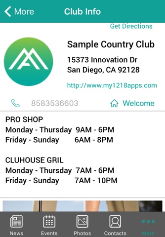 My Club App screenshot 2