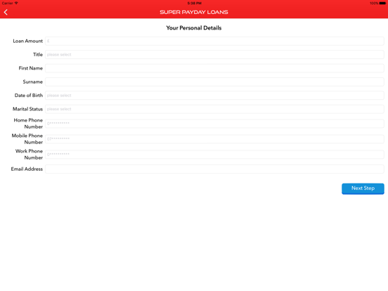 Super Payday Loans iPad screenshot