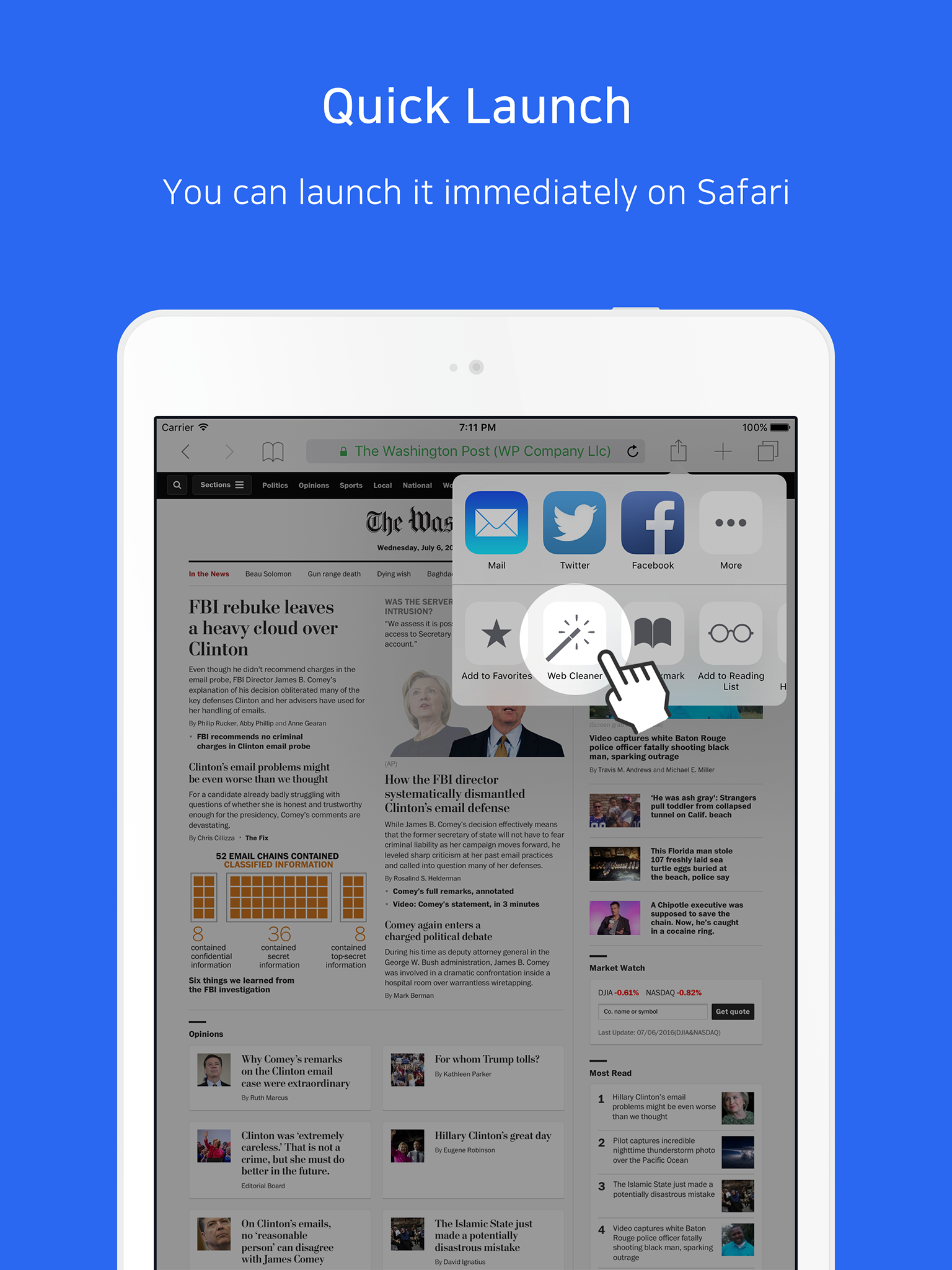 Web Cleaner - Select and delete ads on Browser