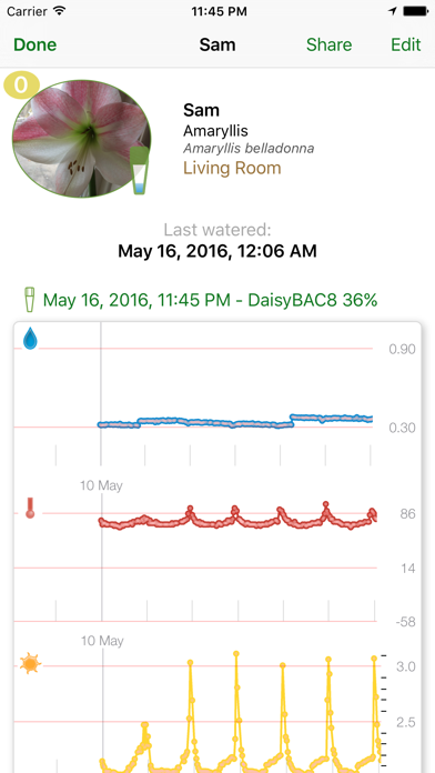 Screenshot #3 pour Daisy Sensor - Bluetooth Plant Soil Moisture
