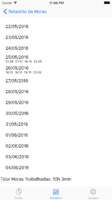 Controle Ponto iPhone screenshot