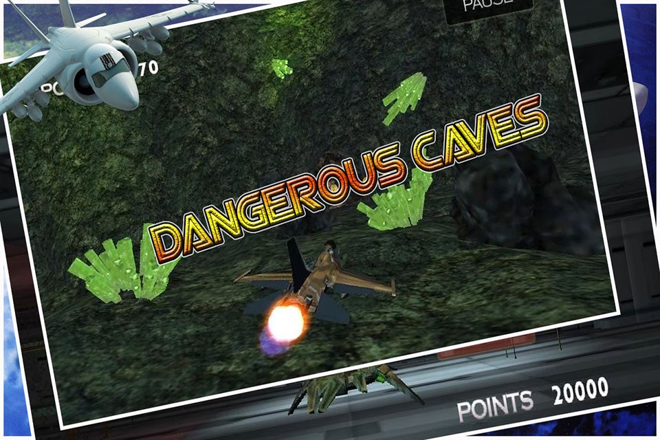Jet Fighter Racer - Amazing cave runner : fully free racing game screenshot 3