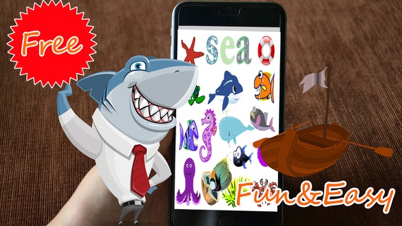 子供の教育ゲームのためのサメ釣りゲームや海の動物のおすすめ画像1