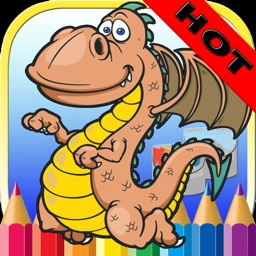 Dinosaurs Coloring Book - Dino Drawing Pages and Painting Educational Learning skill Games For Kid & Toddler