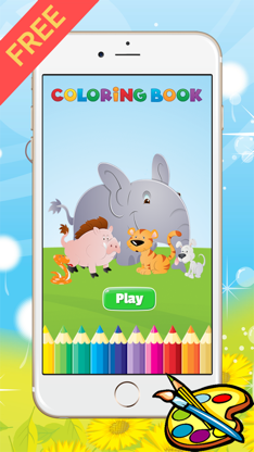 Animal Coloring Book - Drawing for kid free game, Paint and color games HD for good kid screenshot 1