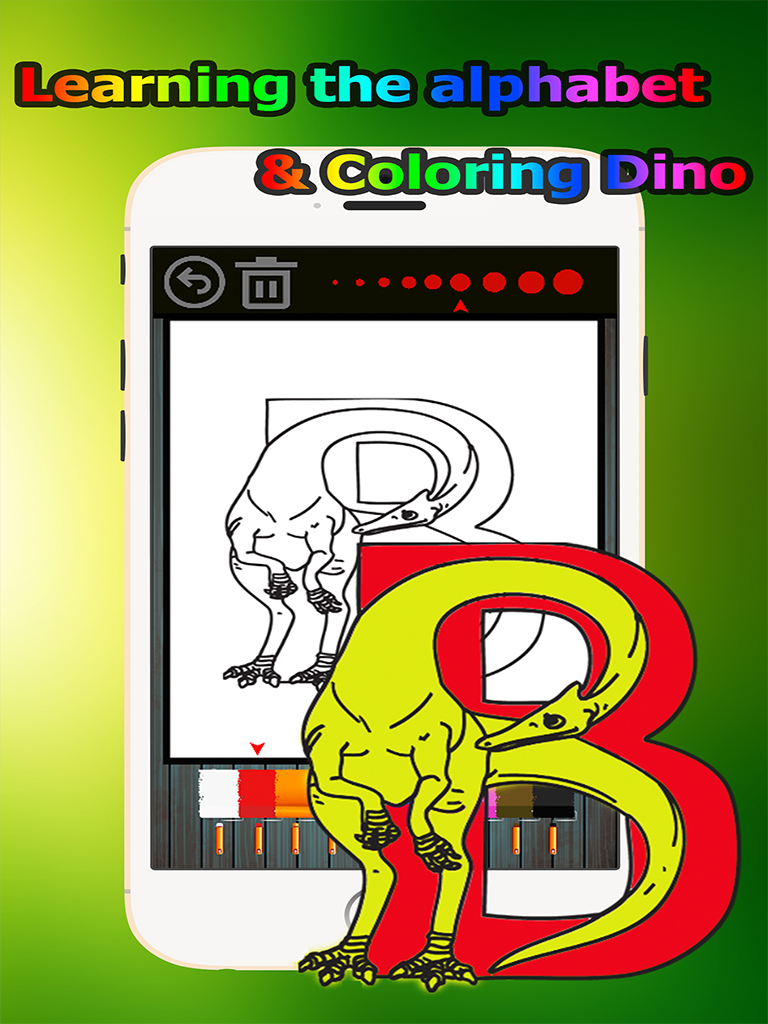 Dinosaur world Alphabet Coloring Book Grade 1-6: coloring pages learning games free for kids and toddlers screenshot 7