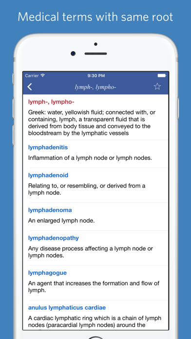Medical roots, prefixes and suffixes Screenshot
