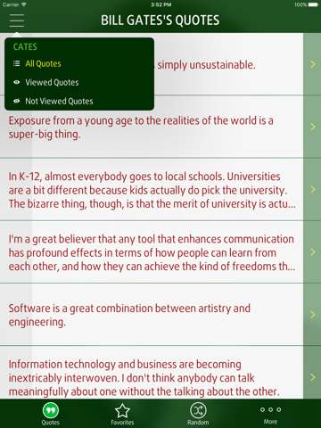 Quotes from Bill Gates iPad screenshot 4 - Book app