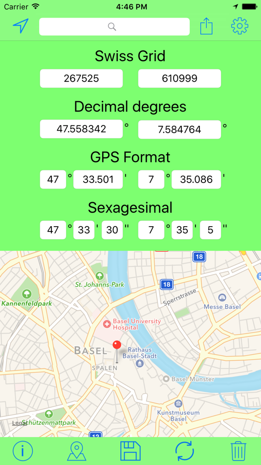 #2. Swiss Grid Coordinates Tool (iOS) Podle: Nicolas Schotten