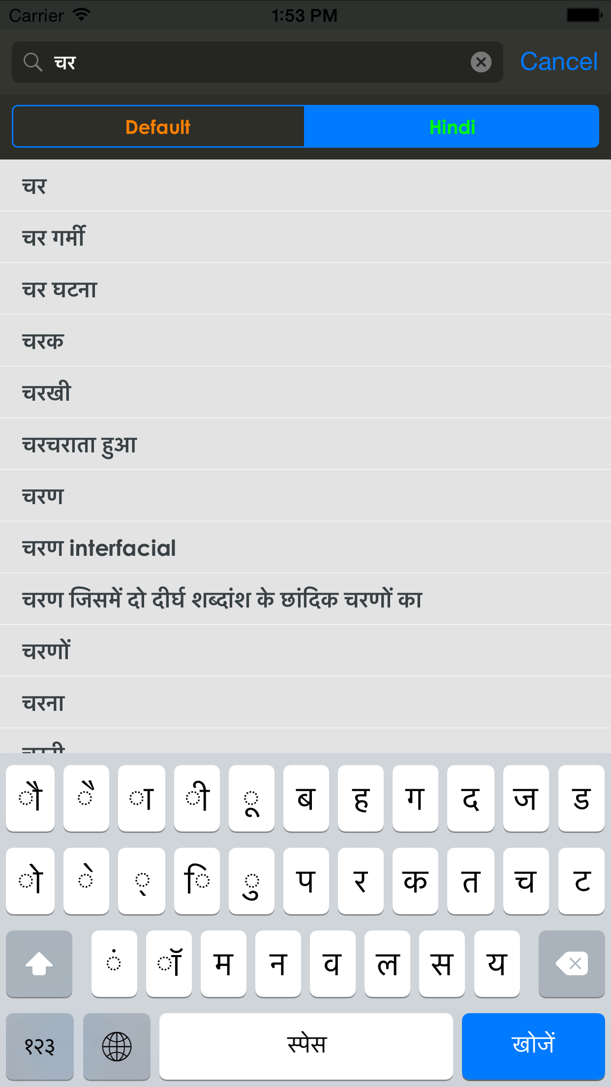 Hindi Arabic Dictionary screenshot 3