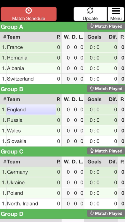 European Championship 2016 - SIMPLE and FAST Match Schedule / Fixtures - Football screenshot-3