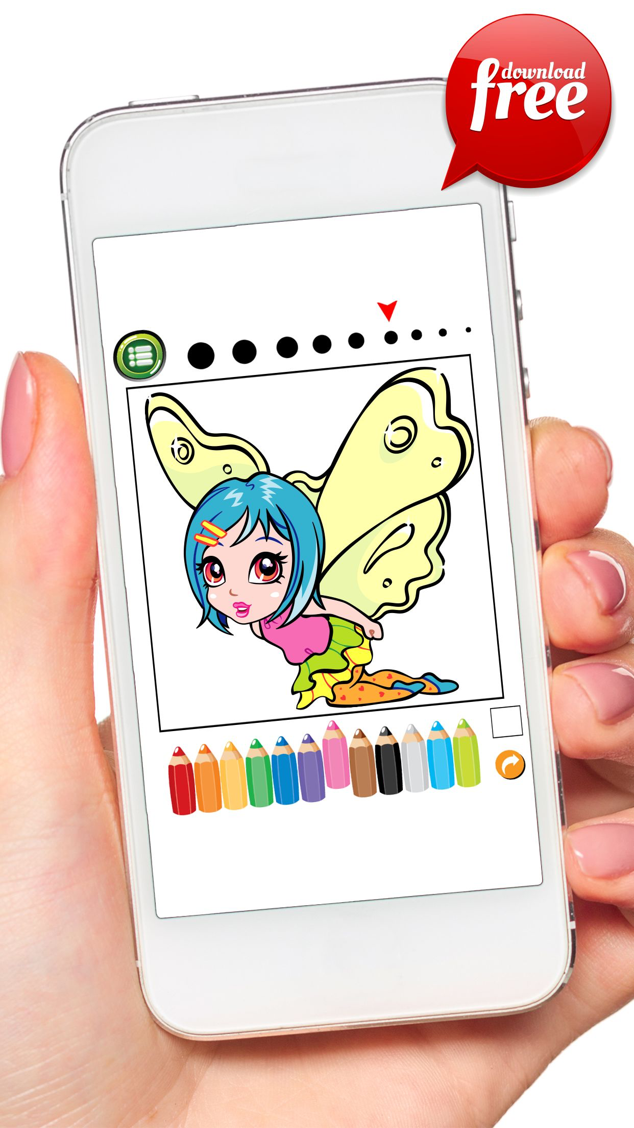 Doodle Fairy Girl Coloring Book: Free Games For Kids And Toddlers! screenshot 3