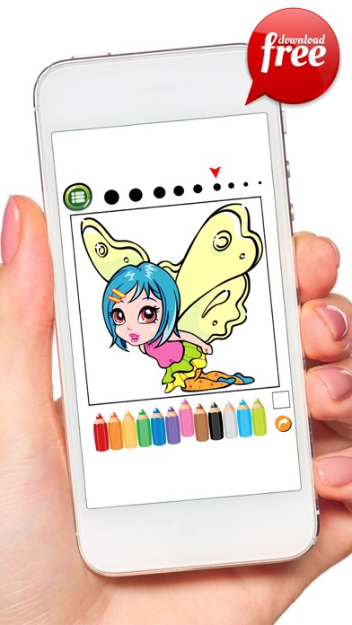 Doodle Fairy Girl Coloring Book: Free Games For Kids And Toddlers! iPhone screenshot