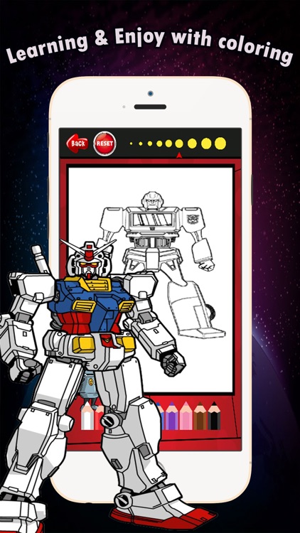Coloring Book games free for children age 1-10: These cute robot transformer coloring pages provide hours of fun drawing or coloring activities
