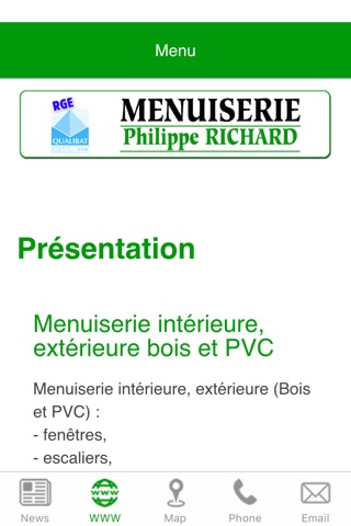 Menuiserie Philippe Richard screenshot 2
