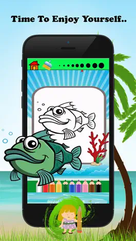 Game screenshot Fish Coloring Book For Kids: Drawing & Coloring page games free for learning skill hack