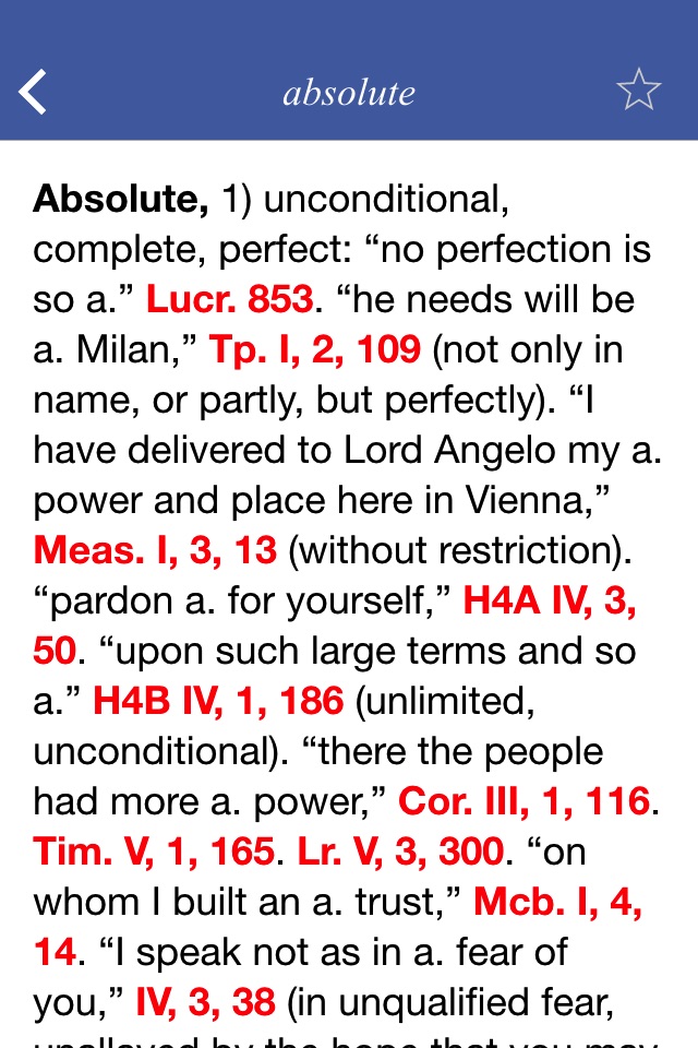 Shakespeare Lexicon and Quotation Dictionary screenshot 2