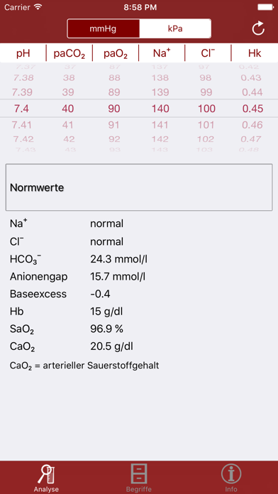 Screenshot #2 pour BGA - Blutgasanalyse