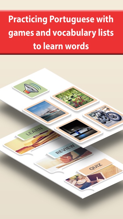 Learn portuguese vocabulary - study languages Screenshot