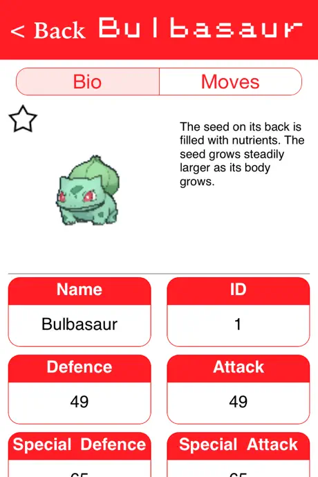 Pidgey Pokedex