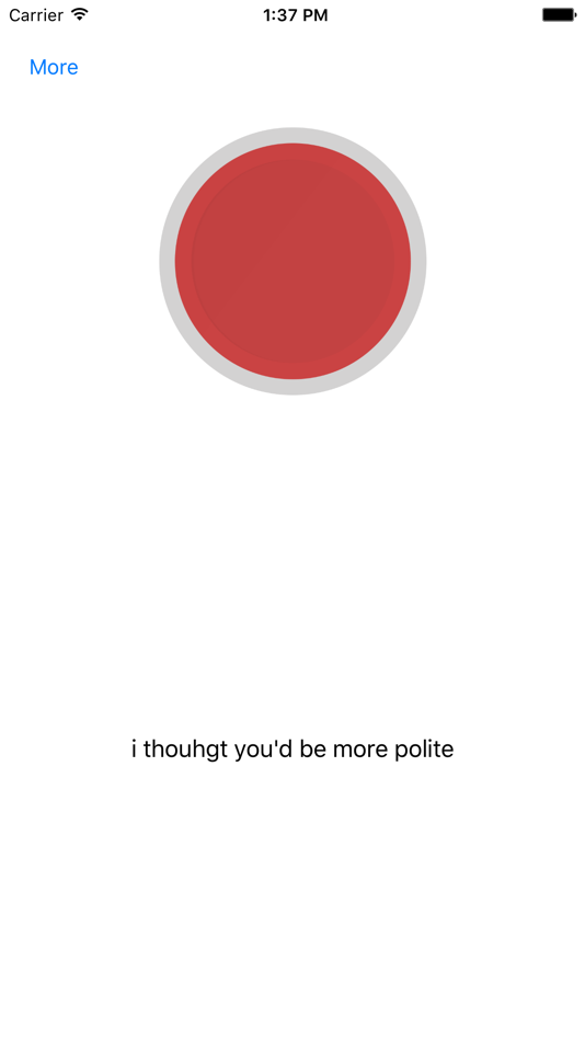 #1. Dont Shake The Red Button (iOS) 由: Ronan Stark
