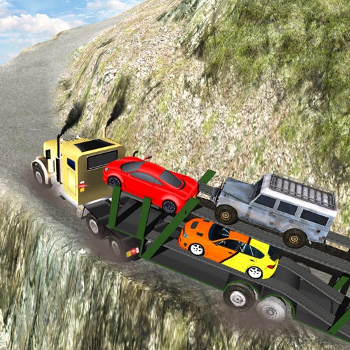 Off-Road Car Transporter Crazy Truck Driver Game – Fly Helicopter Crane icon