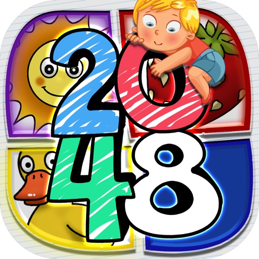 2048 + UNDO Number Puzzle Games “ Easy Draw with Kids Edition ” icon