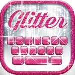 Glitters Toetsenbord Thema - Glimmend Toetsenbord Ontwerp Met Gloeiende Achtergronden En Lettertypen
