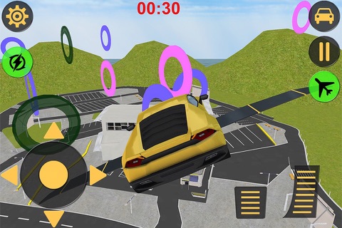 Flying Sport Car Extreme Real Racing 3d simulator screenshot 2