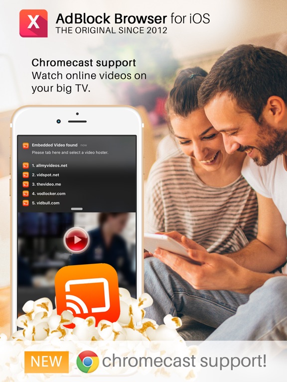 Ad-Blocker Browser with Chromecast Support - The leading Ad-Blocker Browser without any acceptable advertising system since 2012 screenshot