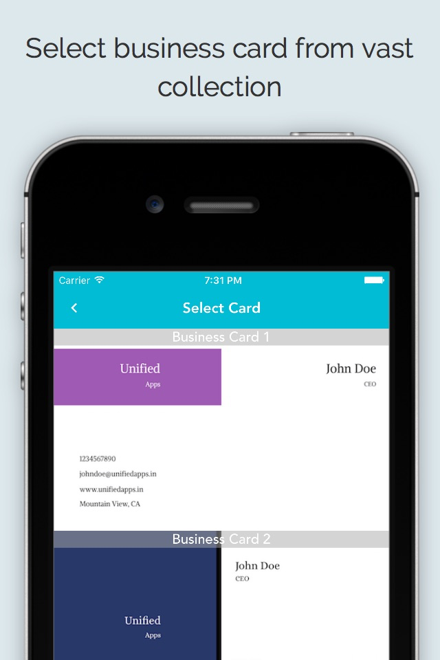 Business Card Maker App